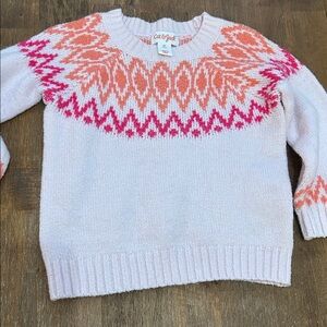 Cat & Jack Vibrant Pink and Orange Sweater